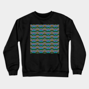 Striped Geometric Mountains Crewneck Sweatshirt
